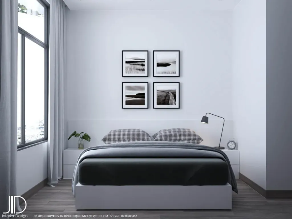 Phòng ngủ - Căn hộ Central Premium Quận 8 - Phong cách Scandinavian | Space T