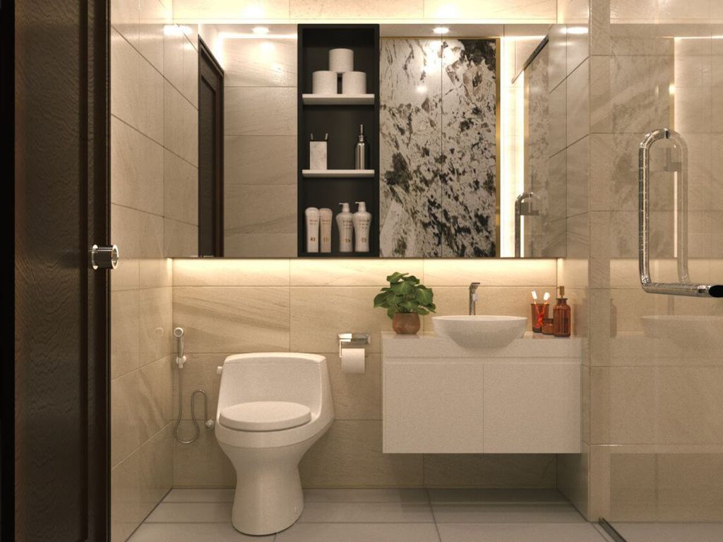 Phòng tắm - Căn hộ Vinhomes Central Park Quận Bình Thạnh - Phong cách Modern  | Space T