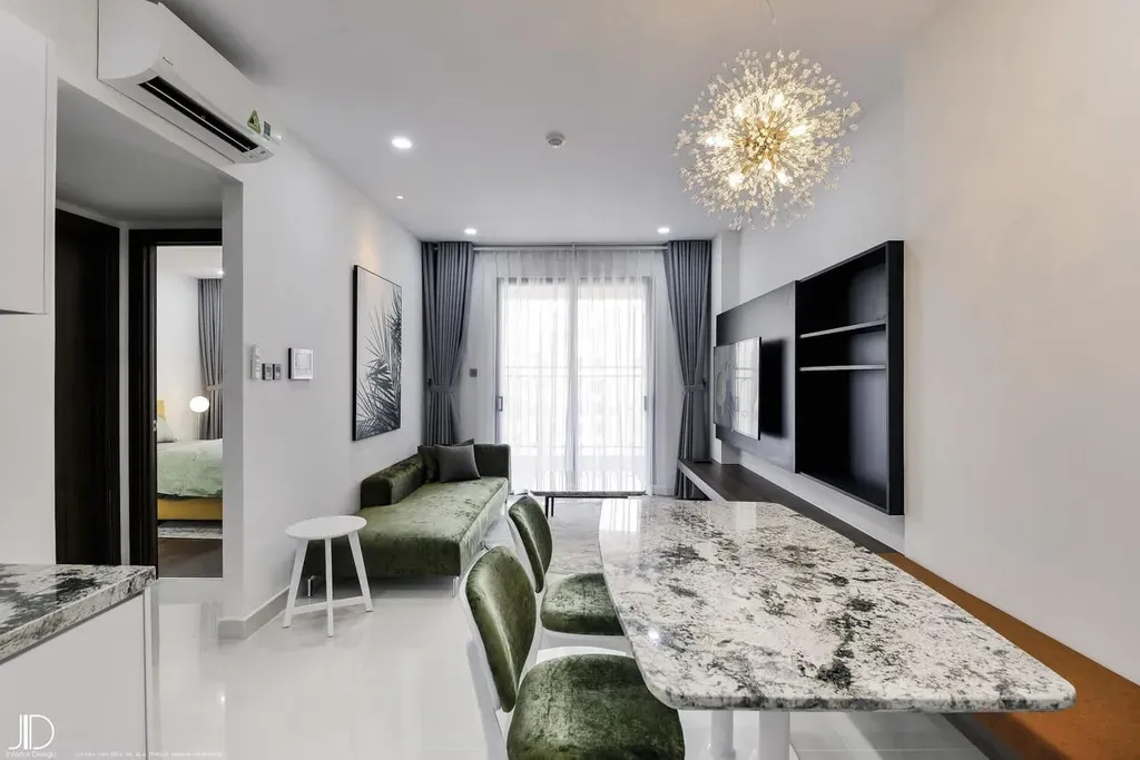Phòng khách, Phòng ăn - Căn hộ Saigon Royal Quận 4 - Phong cách Modern | Space T