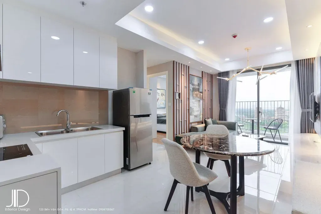 Phòng bếp, Phòng ăn - Căn hộ Masteri An Phú Quận 2 - Phong cách Modern | Space T
