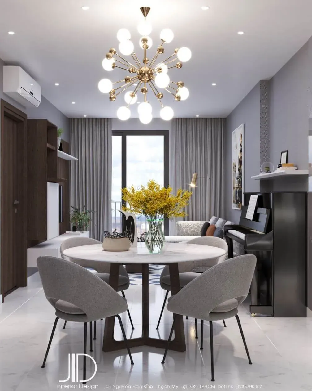 Phòng ăn - Căn hộ HaDo Centrosa Garden Quận 10 (Ms Vy) - Phong cách Modern | Space T