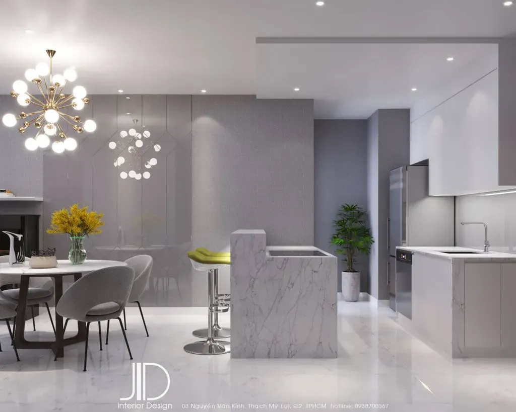 Phòng bếp, Phòng ăn - Căn hộ HaDo Centrosa Garden Quận 10 (Ms Vy) - Phong cách Modern | Space T