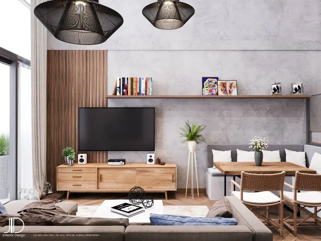 Phòng khách, Phòng ăn - Căn hộ Feliz En Vista Quận 2 (Mr Thoại) - Phong cách Modern | Space T