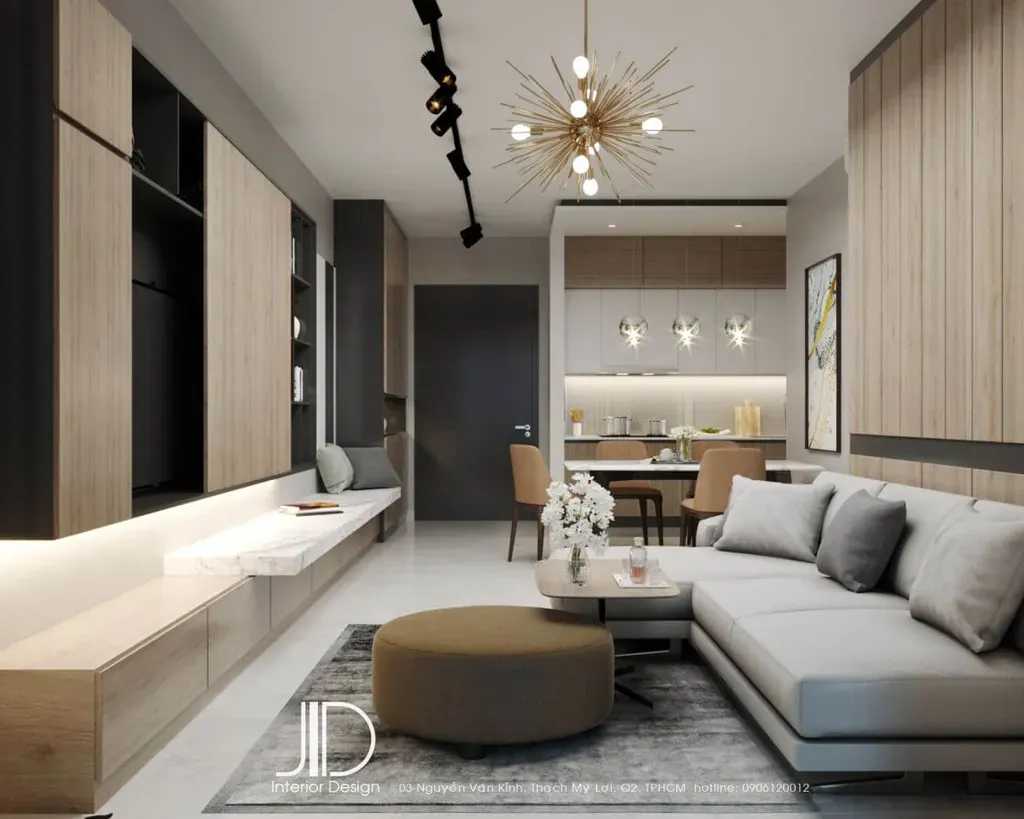 Phòng khách - Căn hộ Feliz En Vista Quận 2 (Mr Cường) - Phong cách Modern | Space T