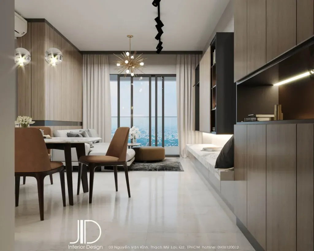 Phòng ăn, Lối vào - Căn hộ Feliz En Vista Quận 2 (Mr Cường) - Phong cách Modern | Space T