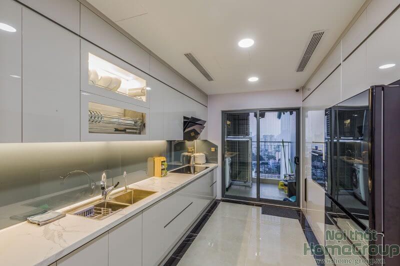 Phòng bếp - Căn hộ Penthouse Comatce Tower Hà Nội - Phong cách Modern  | Space T