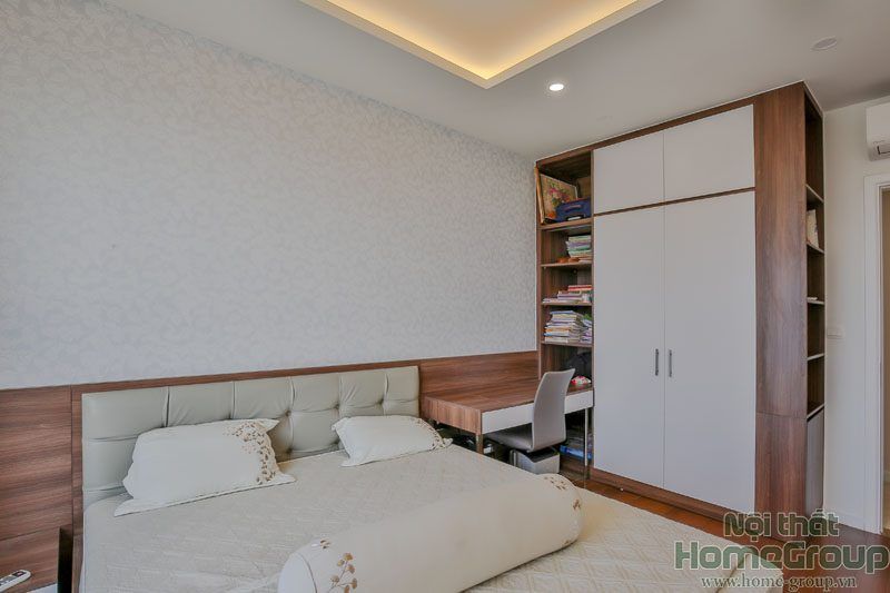 Phòng ngủ - Căn hộ D'Capitale Hà Nội 121m2 - Phong cách Modern  | Space T