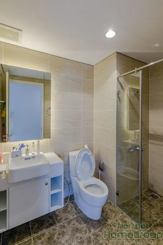 Phòng tắm - Căn hộ D'Capitale Hà Nội 121m2 - Phong cách Modern | Space T