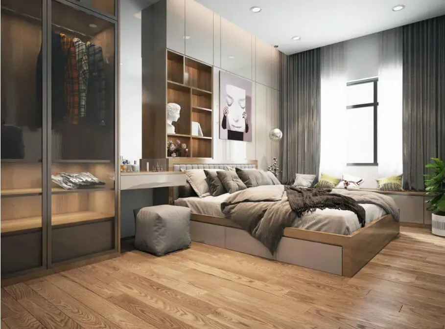 Phòng ngủ - Căn hộ B2 Trường Sa Quận Bình Thạnh - Phong cách Modern | Space T