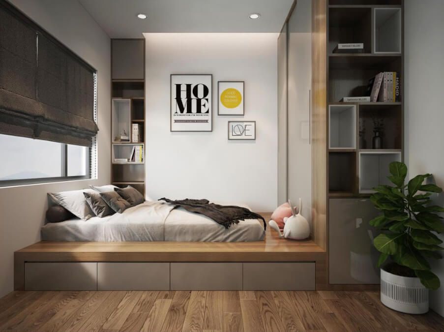 Phòng ngủ - Căn hộ B2 Trường Sa Quận Bình Thạnh - Phong cách Modern  | Space T