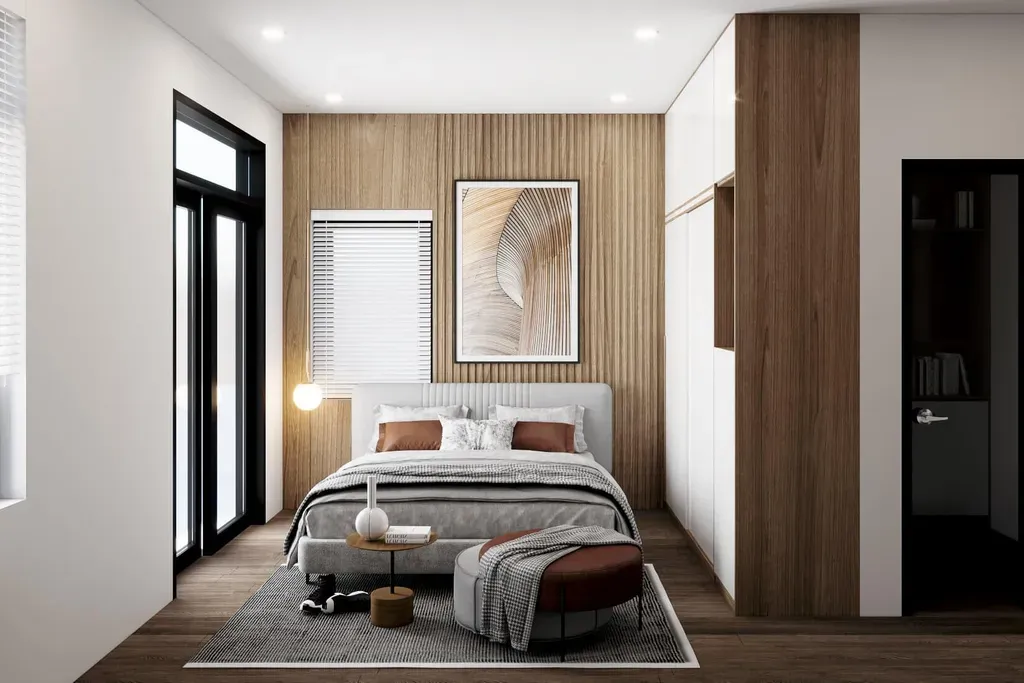 Phòng ngủ - Nhà phố Dĩ An Bình Dương - Phong cách Modern + Scandinavian | Space T