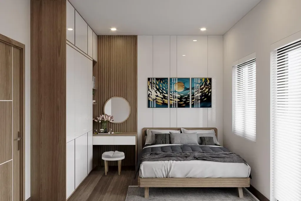 Phòng ngủ - Nhà phố Dĩ An Bình Dương - Phong cách Modern + Scandinavian | Space T