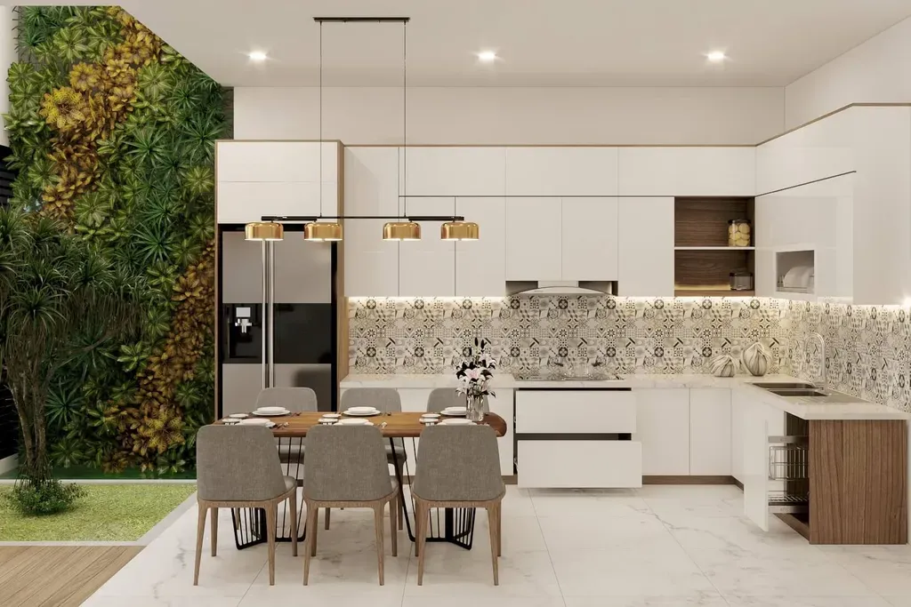 Phòng bếp, Phòng ăn - Nhà phố Dĩ An Bình Dương - Phong cách Modern + Scandinavian | Space T