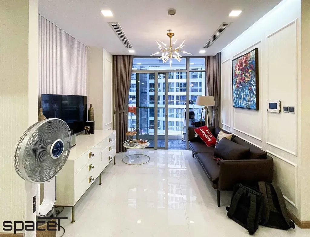 Phòng khách - Căn hộ Vinhomes Central Park Bình Thạnh - Phong cách Neo Classic | Space T