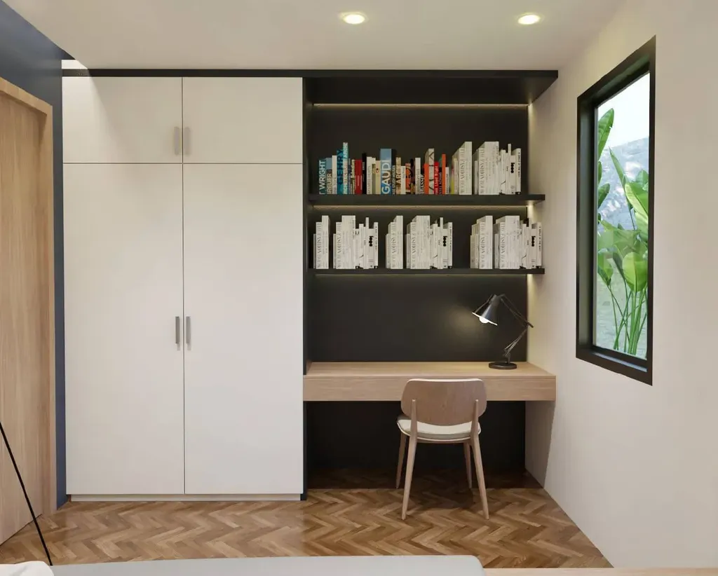 Phòng ngủ, Phòng làm việc - Nhà phố Long Thành Đồng Nai - Phong cách Modern | Space T