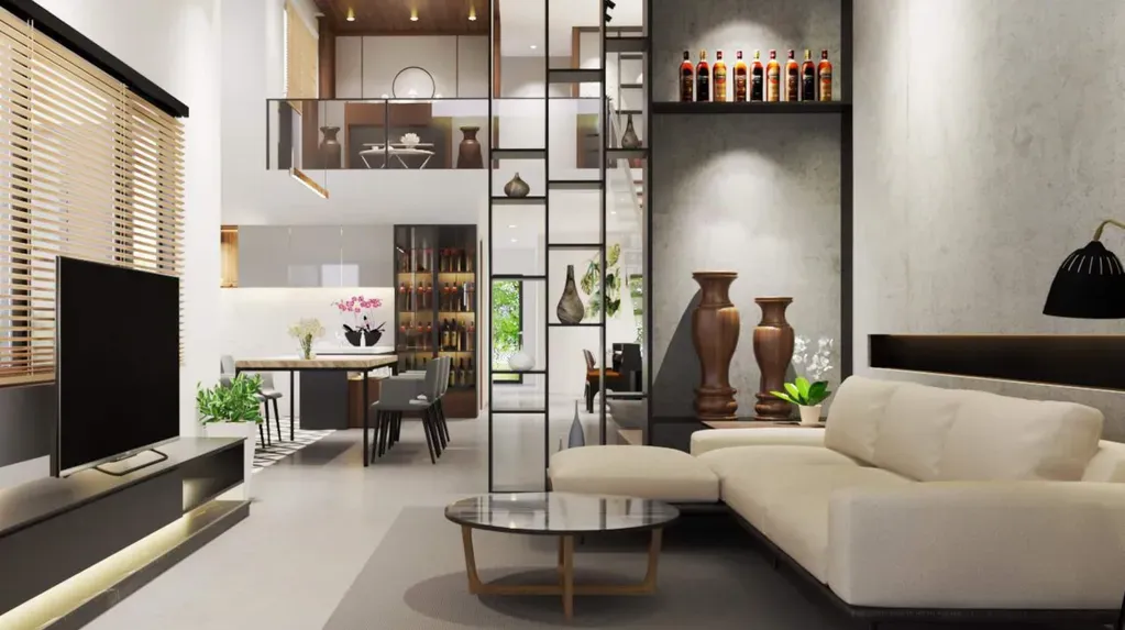 Phòng khách, Phòng ăn - Nhà phố Long Thành Đồng Nai - Phong cách Modern | Space T