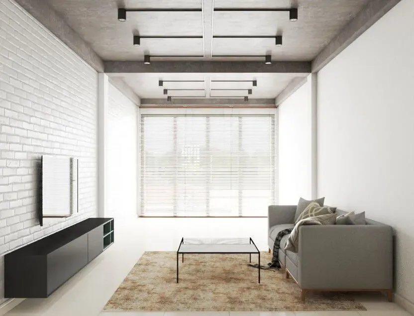 Phòng khách - Cải tạo Nhà phố Gò Vấp - Phong cách Industrial + Minimalist | Space T