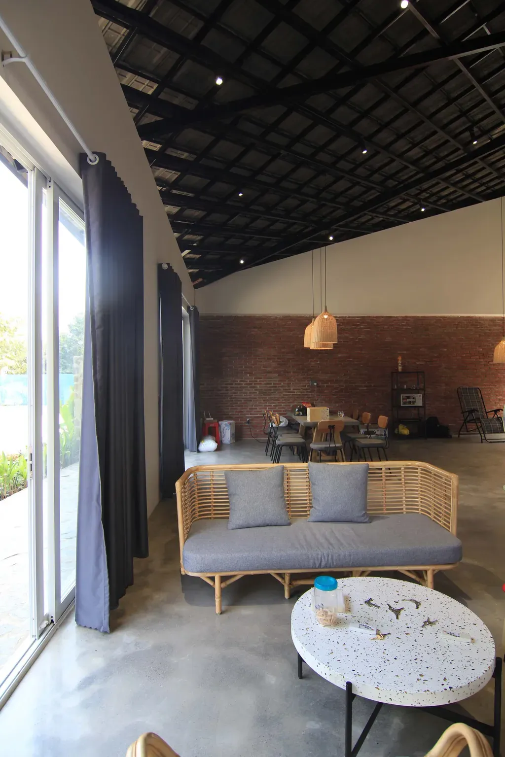 Phòng khách, Phòng ăn - Villa Tiểu Cần Trà Vinh - Phong cách Rustic | Space T