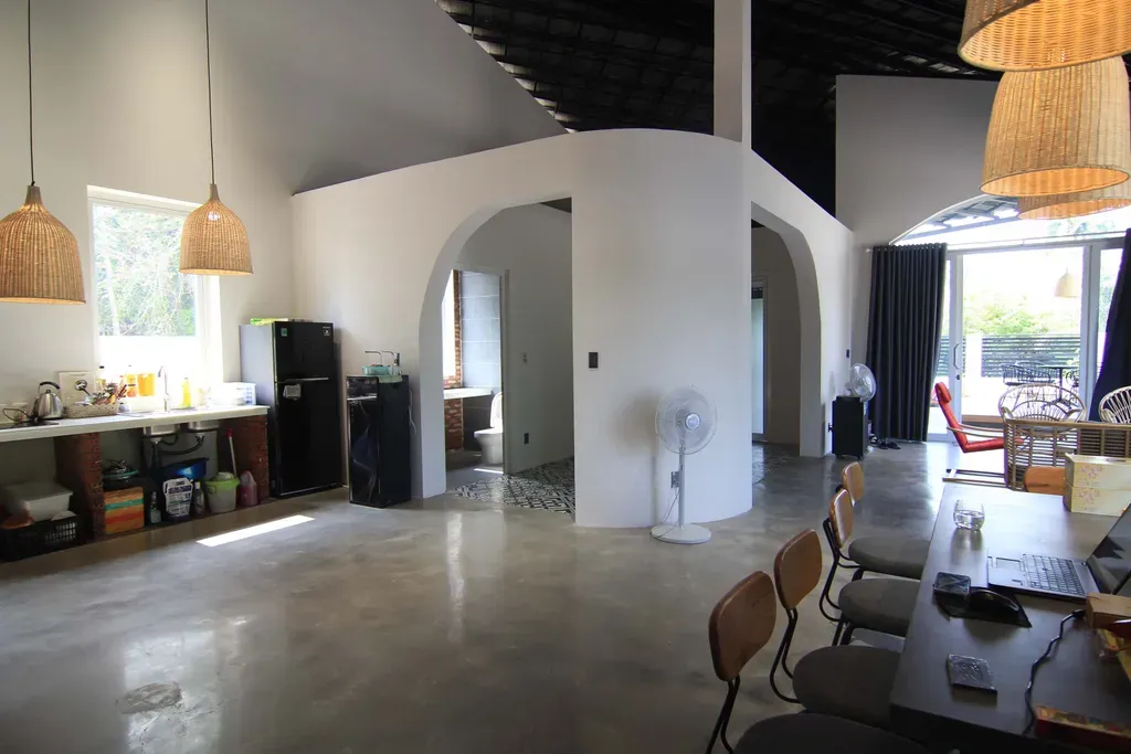 Phòng bếp, Phòng ăn - Villa Tiểu Cần Trà Vinh - Phong cách Rustic | Space T