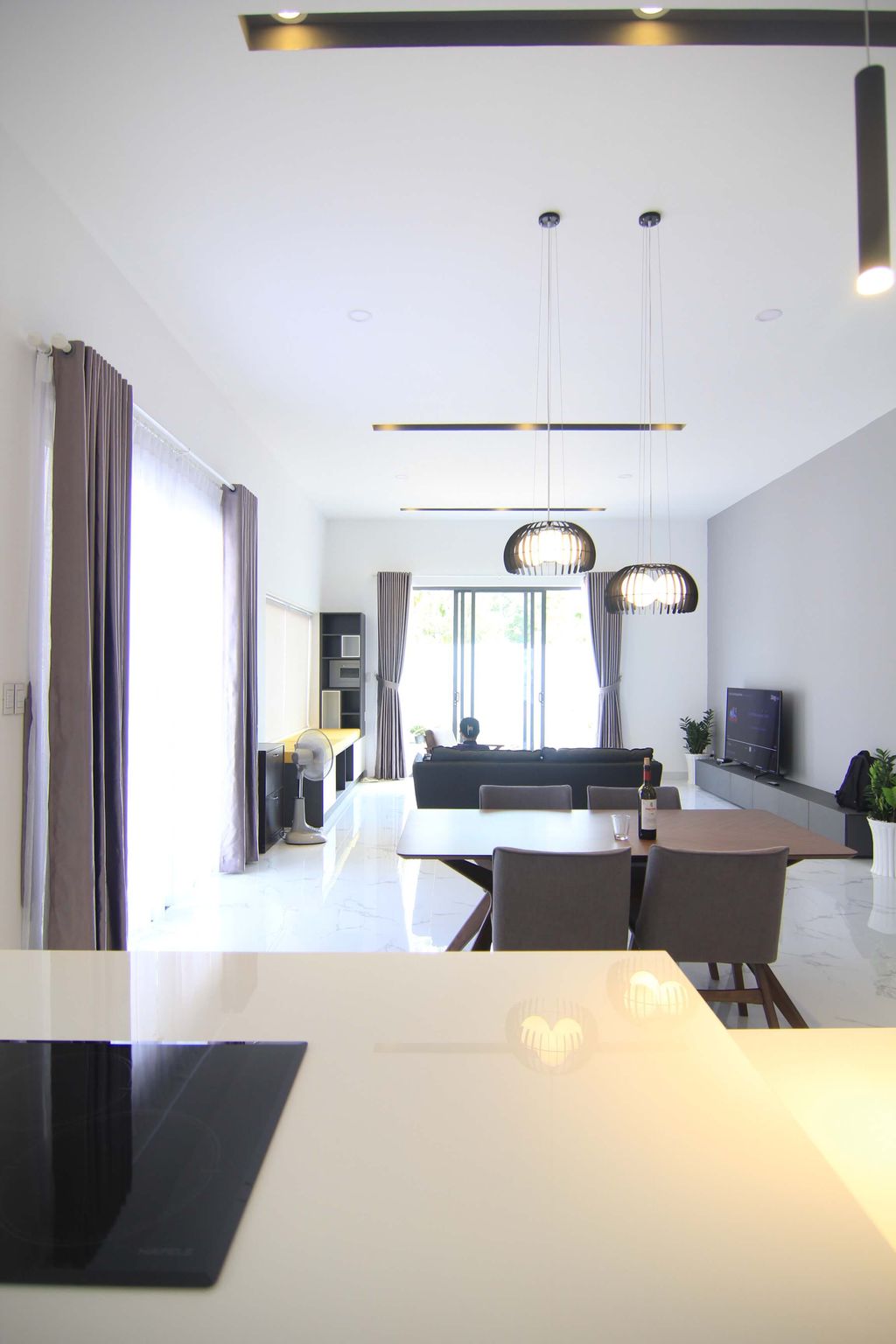 Phòng khách, Phòng ăn - Villa Nhơn Trạch Đồng Nai - Phong cách Minimalist  | Space T