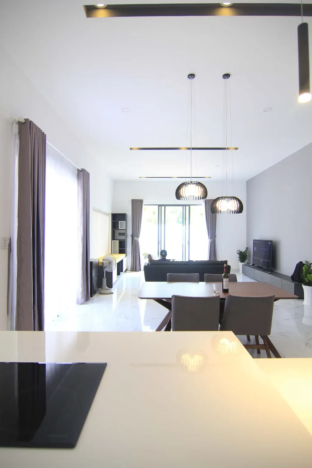 Phòng khách, Phòng ăn - Villa Nhơn Trạch Đồng Nai - Phong cách Minimalist | Space T