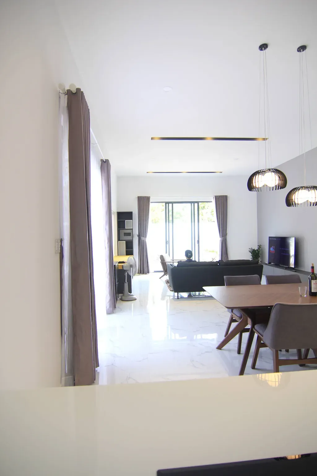 Phòng khách, Phòng ăn - Villa Nhơn Trạch Đồng Nai - Phong cách Minimalist | Space T
