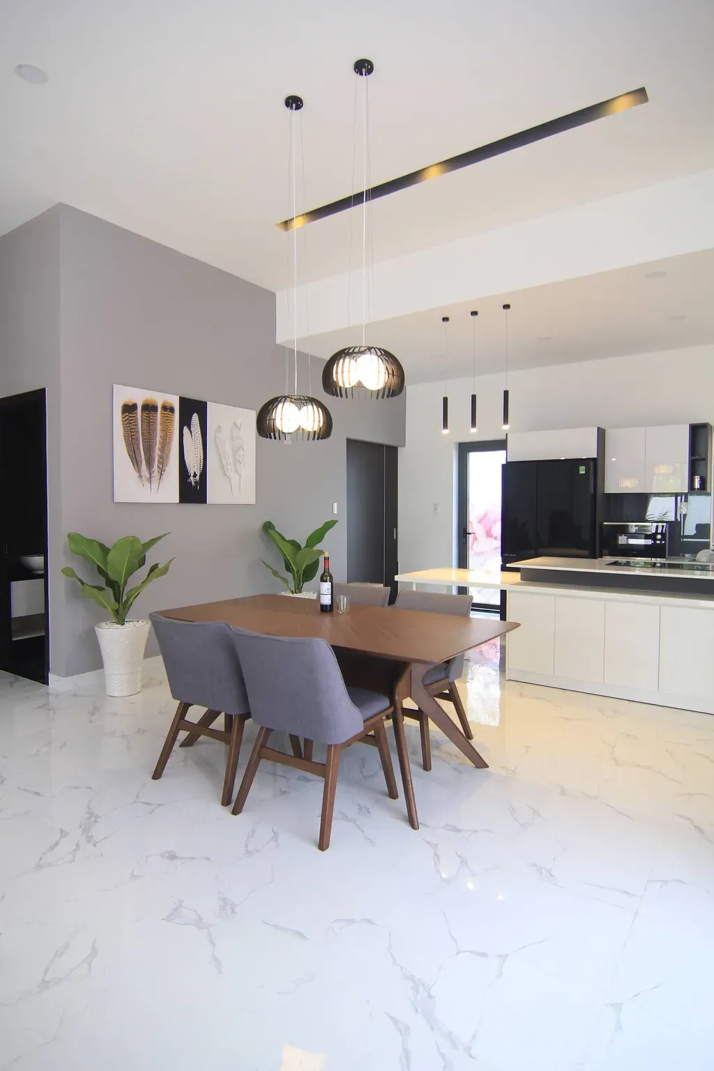 Phòng bếp, Phòng ăn - Villa Nhơn Trạch Đồng Nai - Phong cách Minimalist | Space T