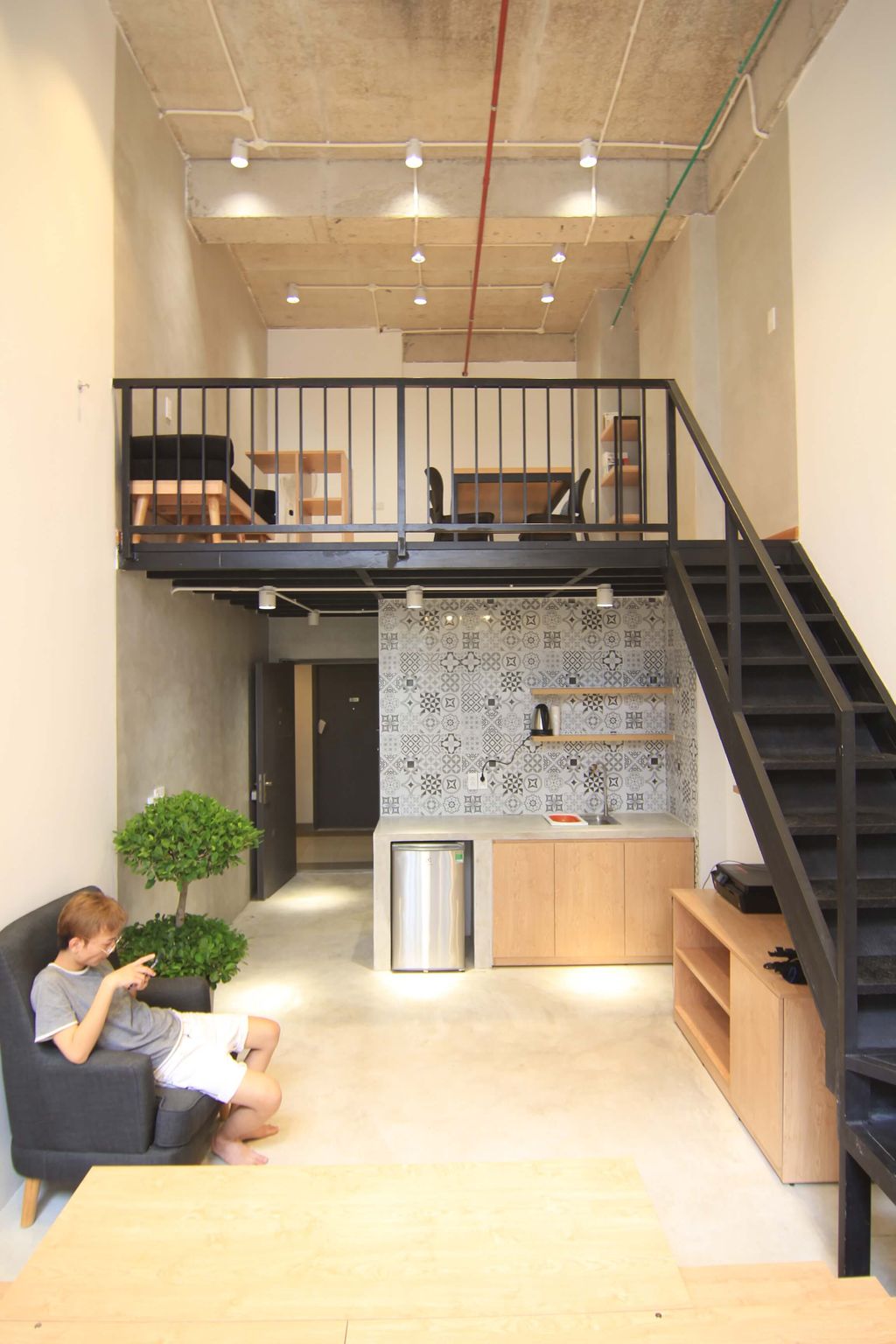 Phòng bếp - Căn hộ Sky9 Quận 9 - Phong cách Industrial + Japandi  | Space T