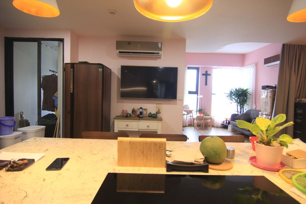 Phòng khách, Phòng bếp - Căn hộ Centana Quận 2 - Phong cách Modern  | Space T