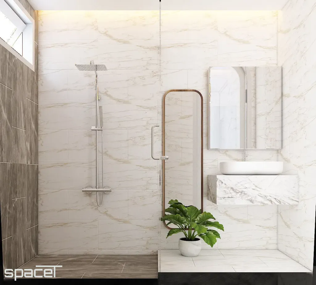 Phòng tắm - Nhà phố Nguyễn Đình Chiểu Quận 3 - Phong cách Modern | Space T