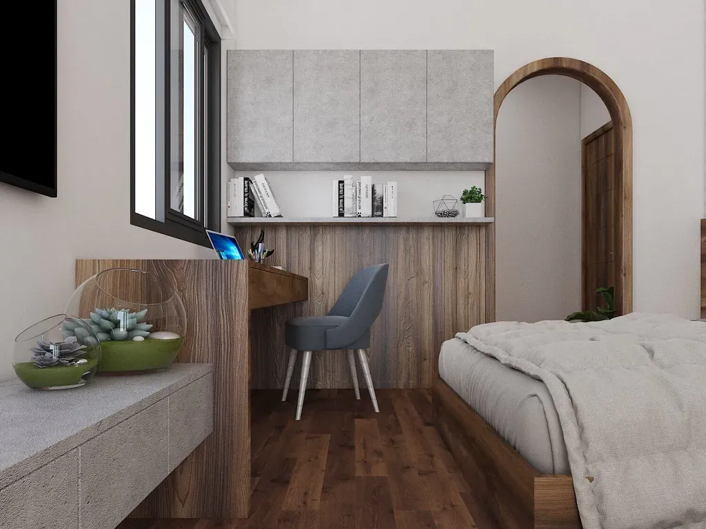 Phòng ngủ, Phòng làm việc - Nhà vườn Bảo Lộc - Phong cách Modern | Space T