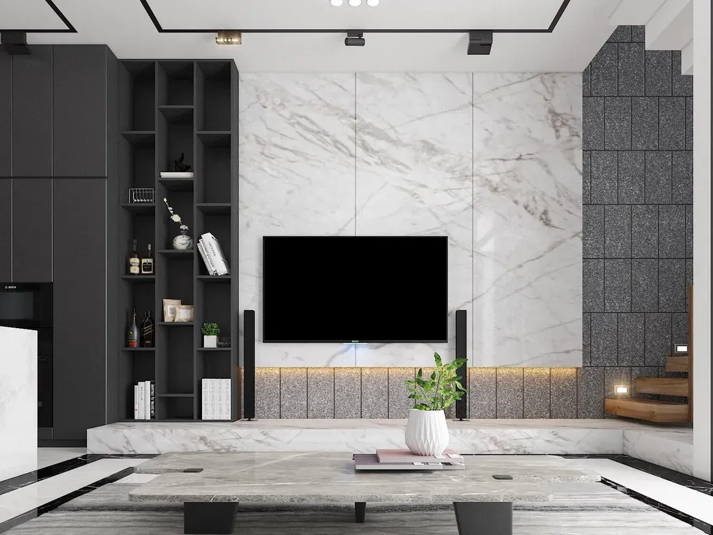 Phòng khách - Nhà phố Quận 4 - Phong cách Modern | Space T