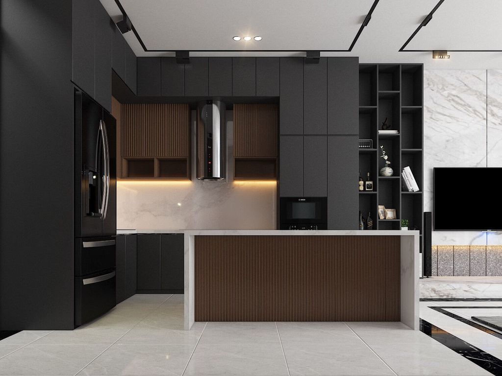 Phòng bếp - Nhà phố Quận 4 - Phong cách Modern  | Space T