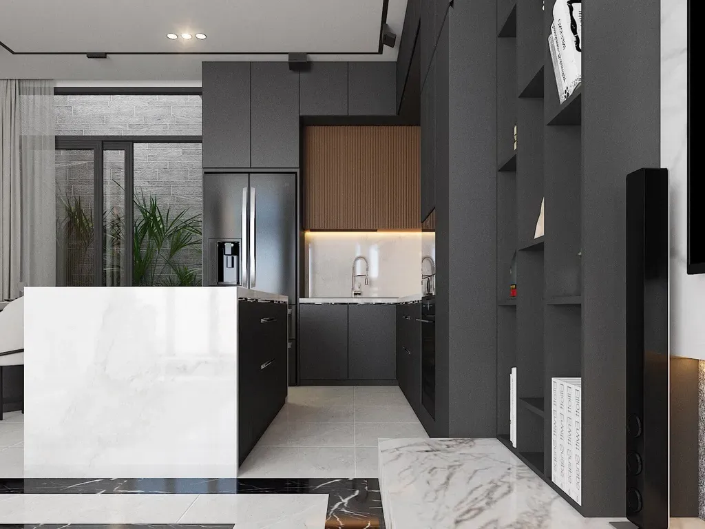 Phòng bếp - Nhà phố Quận 4 - Phong cách Modern | Space T