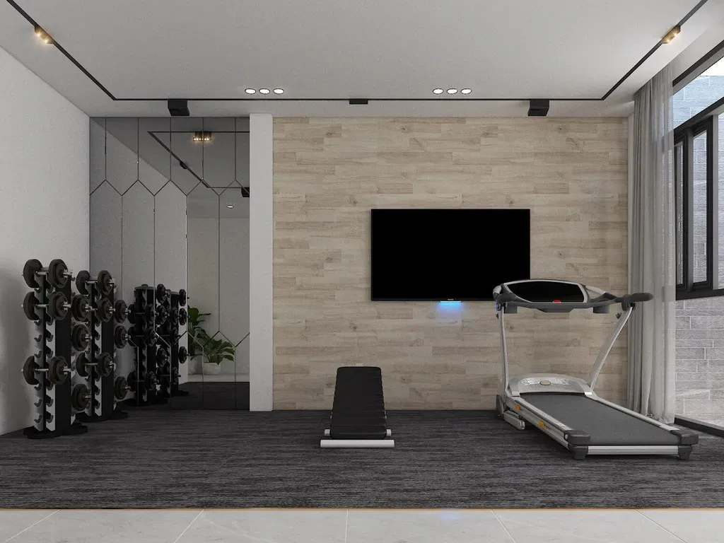 Phòng gym - Nhà phố Quận 4 - Phong cách Modern | Space T