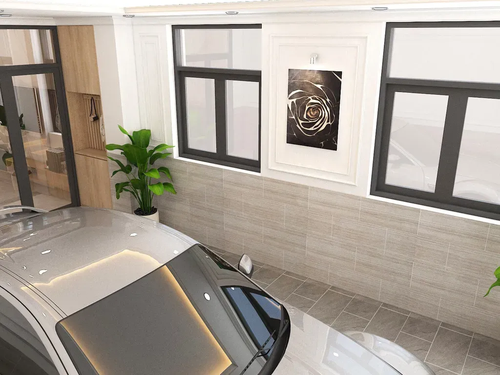 Sân để xe - Nhà phố Gò Vấp - Phong cách Modern | Space T
