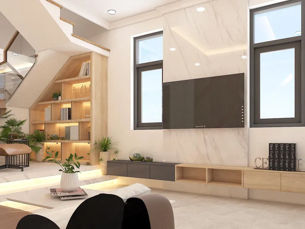 Phòng khách - Nhà phố Gò Vấp - Phong cách Modern | Space T
