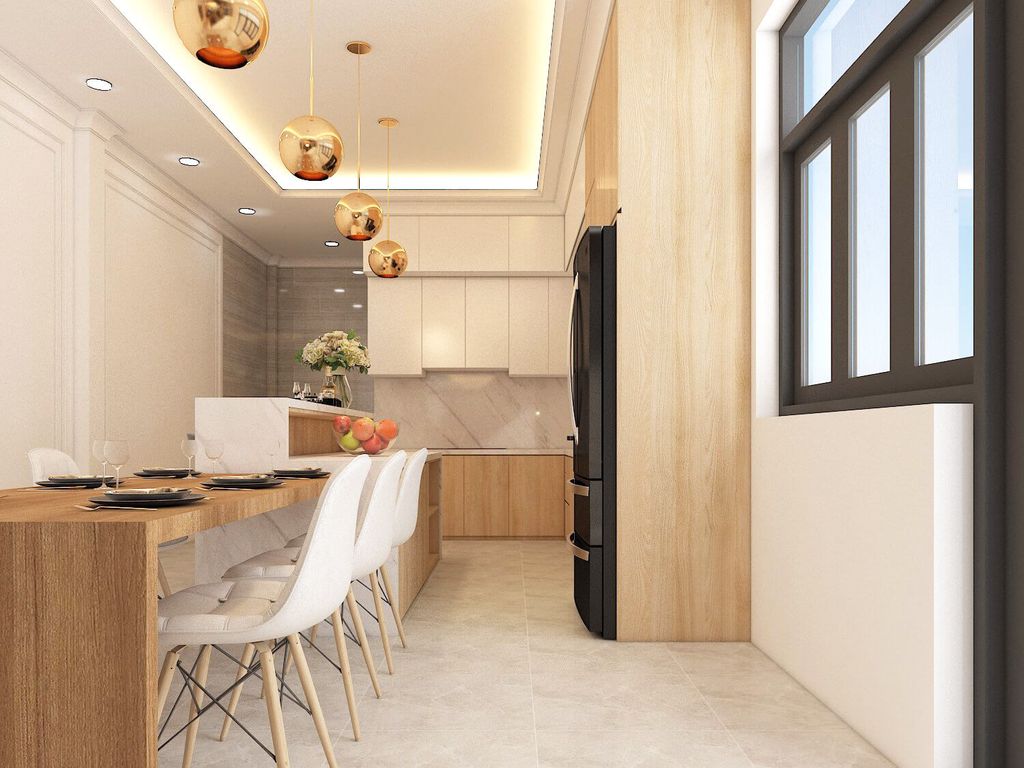 Phòng bếp, Phòng ăn - Nhà phố Gò Vấp - Phong cách Modern  | Space T