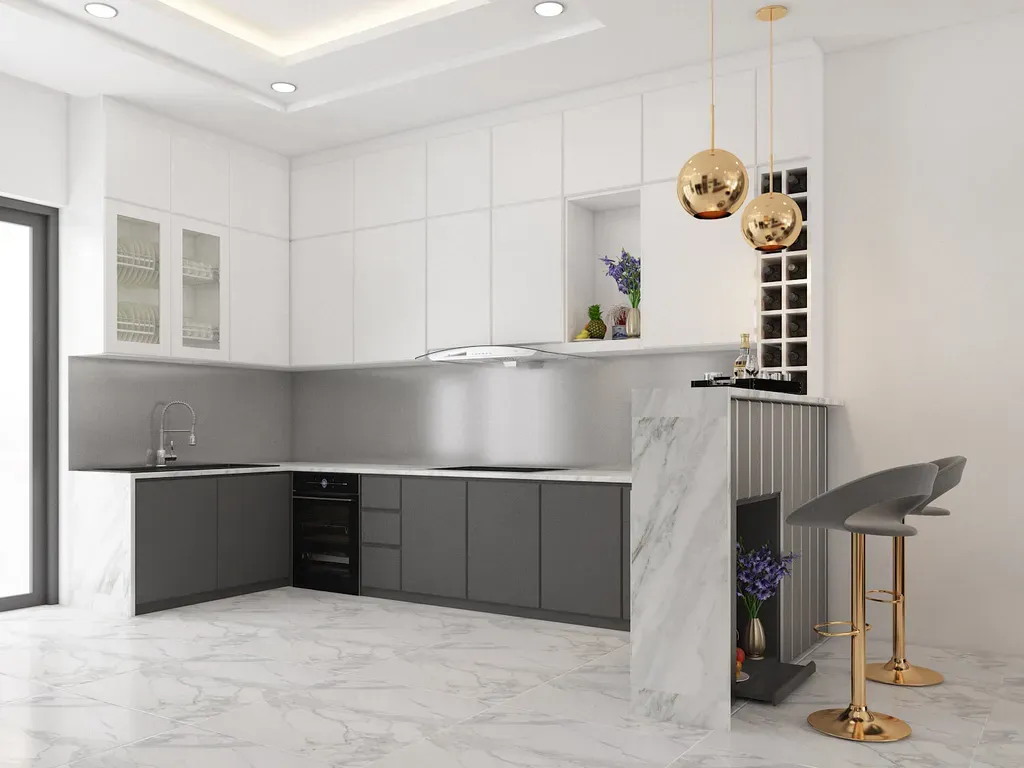 Phòng bếp - Nhà phố quận Thủ Đức - Phong cách Modern | Space T