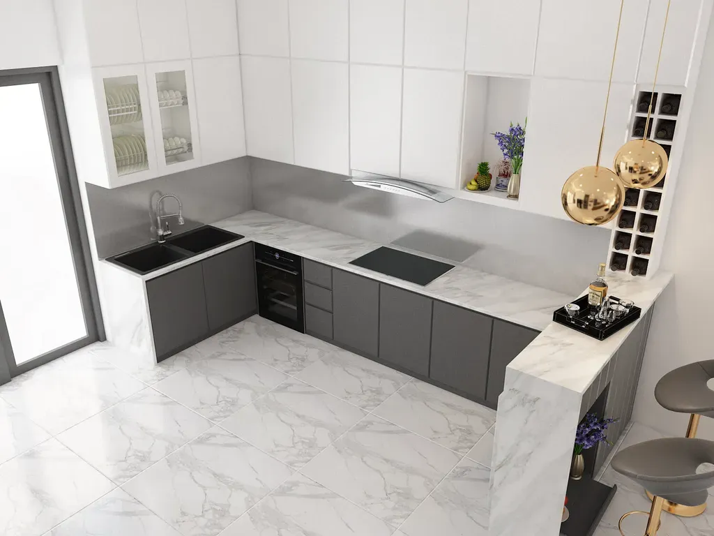 Phòng bếp - Nhà phố quận Thủ Đức - Phong cách Modern | Space T