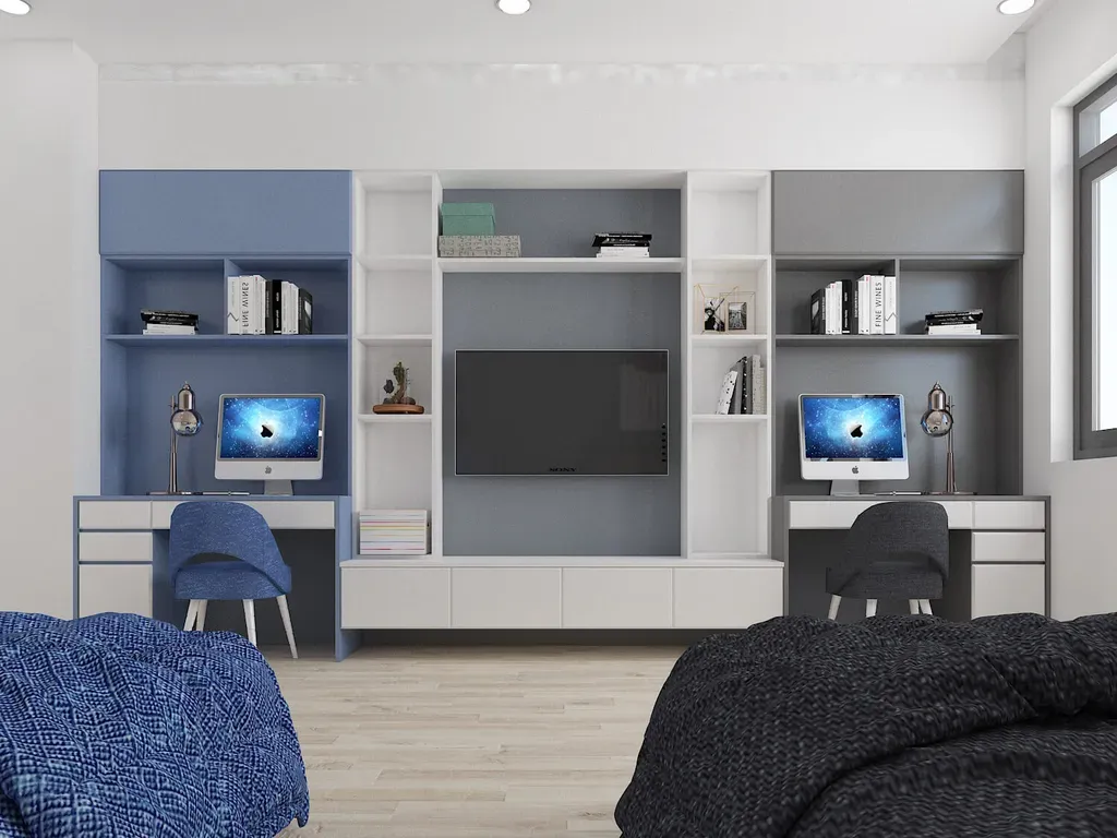 Phòng ngủ, Phòng làm việc - Nhà phố quận Thủ Đức - Phong cách Modern | Space T