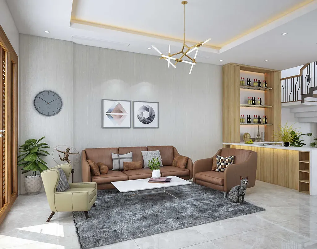 Phòng khách - Nhà phố Tân Phú - Phong cách Modern + Scandinavian | Space T
