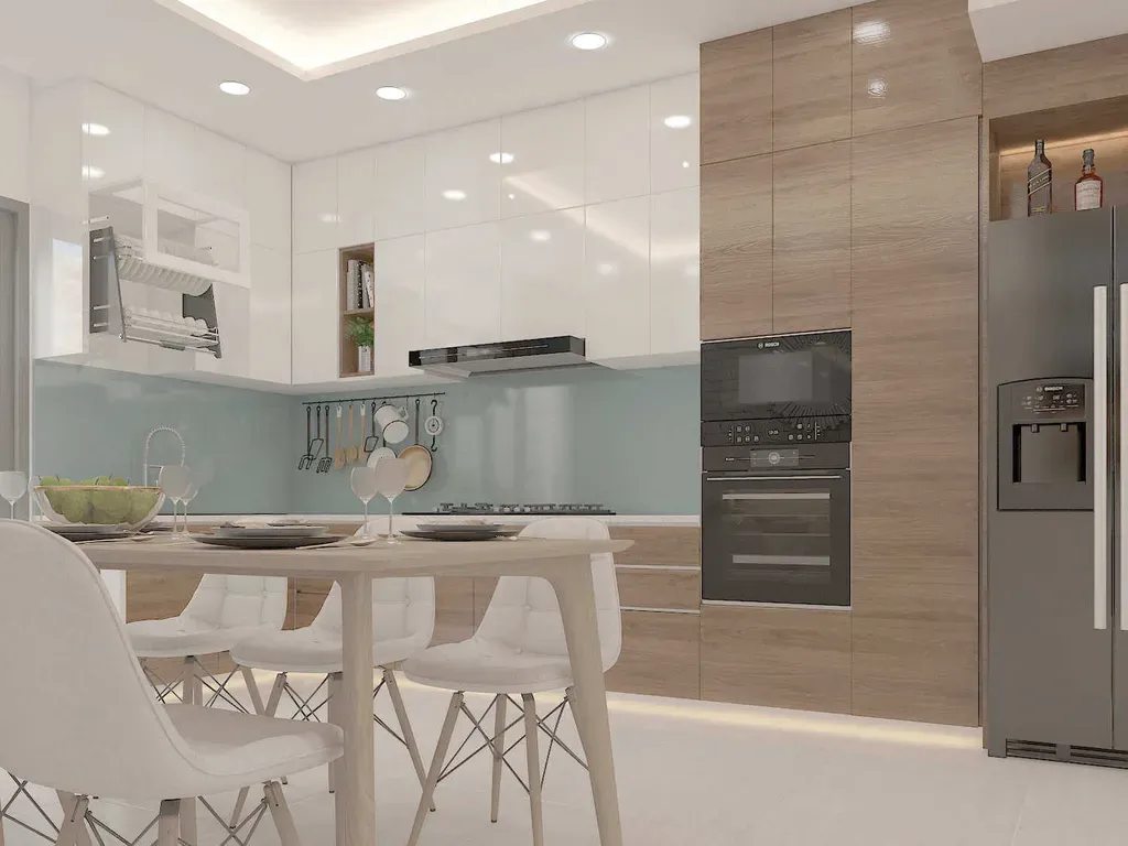 Phòng bếp, Phòng ăn - Nhà phố Quận Bình Thạnh - Phong cách Scandinavian + Modern | Space T