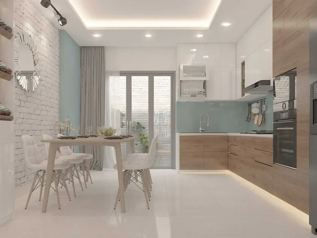 Phòng bếp, Phòng ăn - Nhà phố Quận Bình Thạnh - Phong cách Scandinavian + Modern | Space T