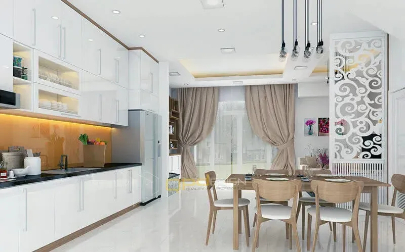 Phòng bếp, Phòng ăn - Biệt thự Quận Tân Bình - Phong cách Modern | Space T