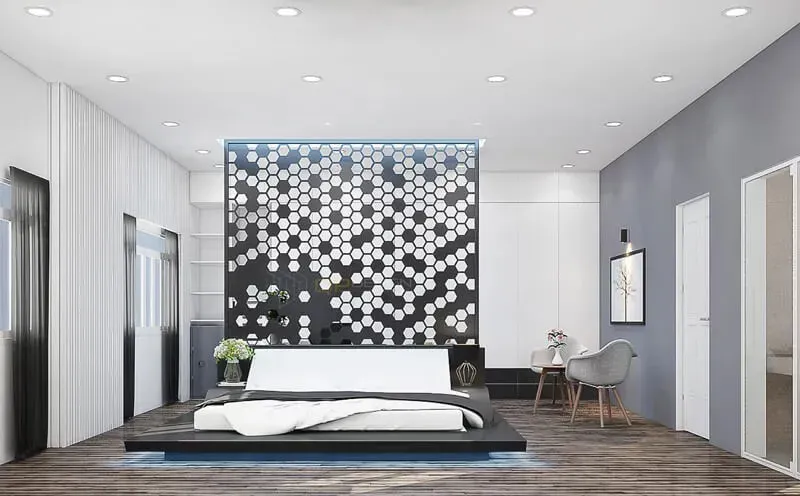 Phòng ngủ - Căn hộ Penthouse Trần Bình Trọng Quận 5 - Phong cách Modern | Space T