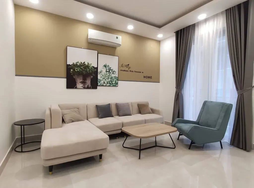 Phòng khách - Nhà phố 1 trệt 1 lầu - Phong cách Modern + Color Block | Space T