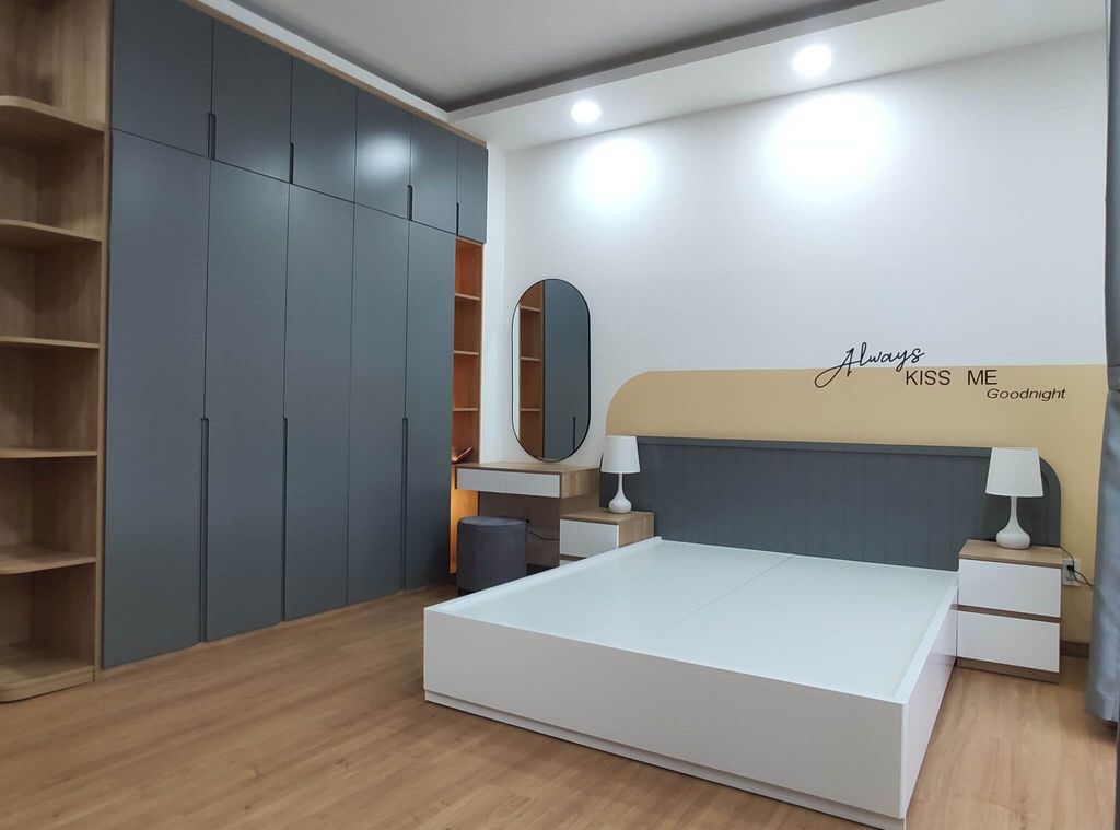 Phòng ngủ - Nhà phố 1 trệt 1 lầu - Phong cách Modern + Color Block  | Space T