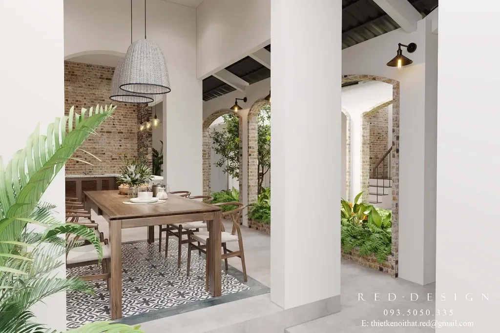Phòng ăn - Nhà phố Bình Phước - Phong cách Indochine | Space T
