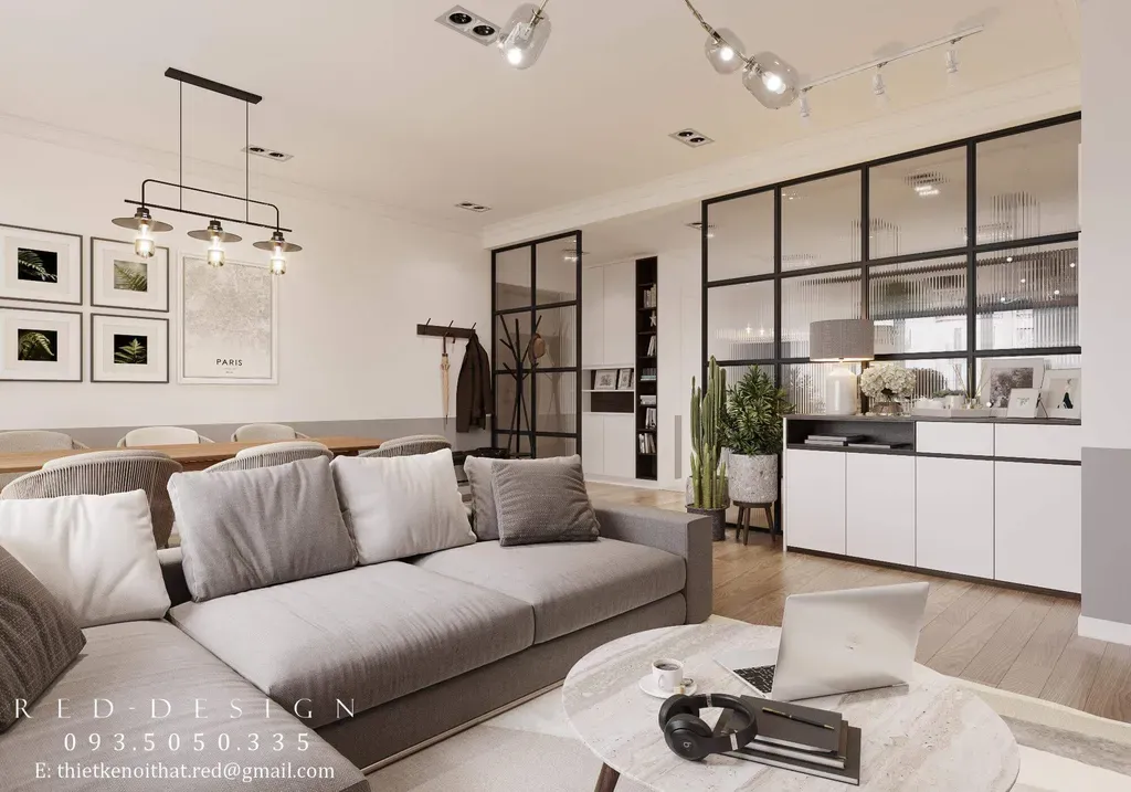 Phòng khách - Căn hộ The View - Riviera Point Quận 7 - Phong cách Modern | Space T